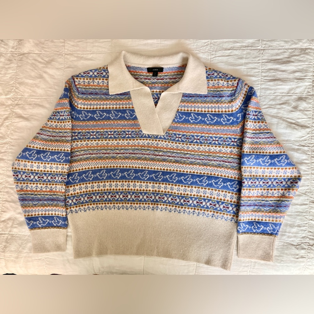 J Crew Fair Isle sweater size L